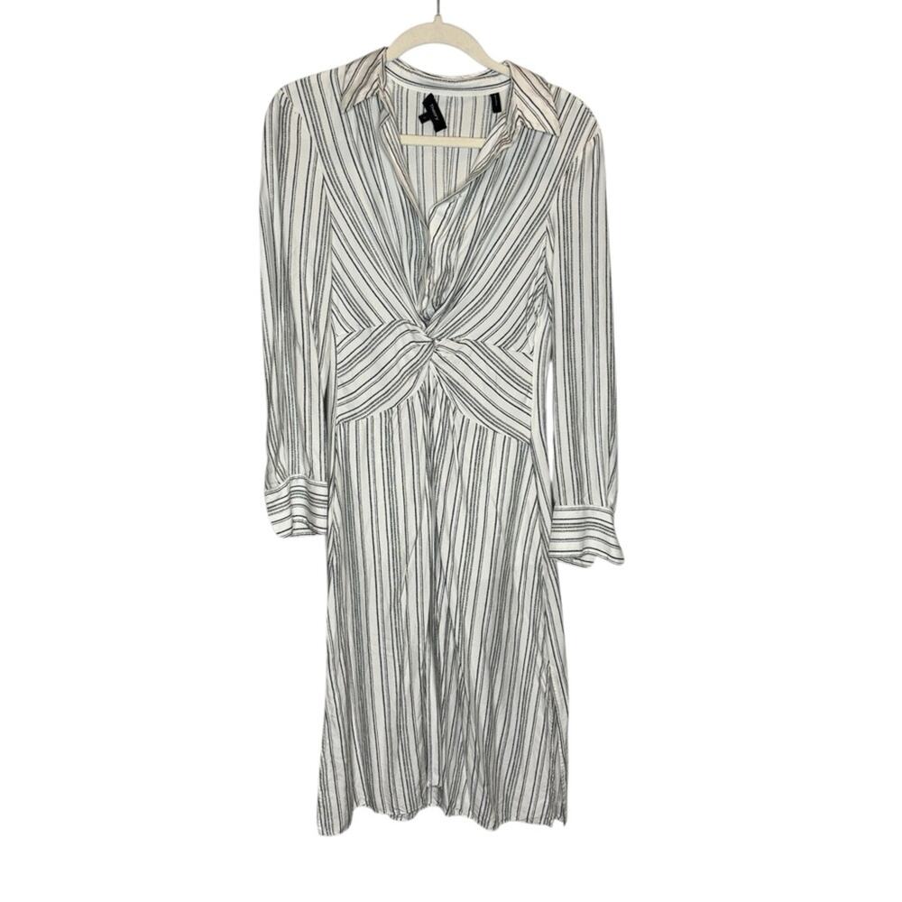 Theory Twist Front Shirtdress Silk Blend - Picture 2 of 10